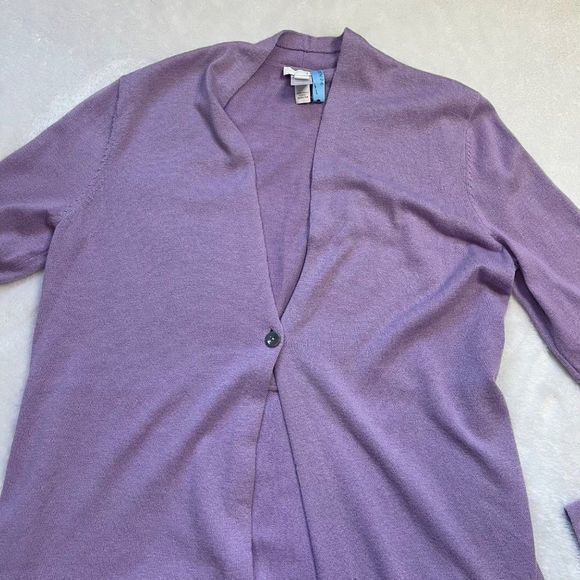 J. Jill Women's Wool Blend Front Button Long Sleeve Cardigan Sweater Size XS - Picture 5 of 8